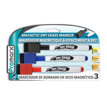 Promarx DDI 2324304 Promarx Magnetic Dry Erase Marker - 48 Count  3 Piece  3 Assorted Case of 48 2324304